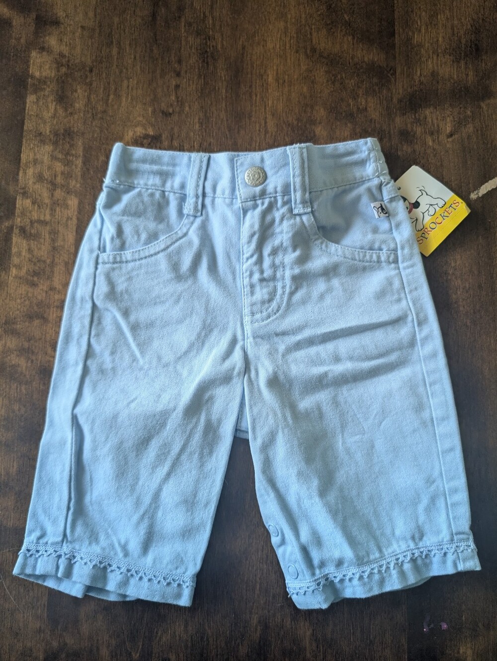 Vintage Sprockets Light Blue Girls' Knit Pull On Pants/ Nwt